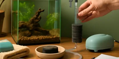 Aquarium Sponge Filter Setup Protocol: Gentle Flow, Backup Air, and Safer Small-Tank Cycling
