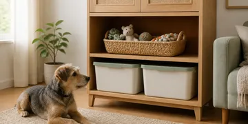 Dog Toy Rotation Bins for Small Homes