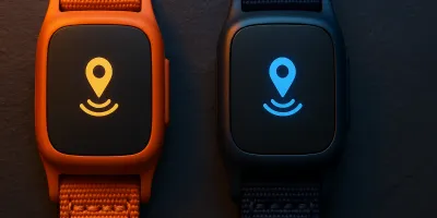 Two GPS dog tracker collars side by side for comparison
